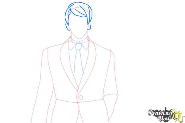 How to Draw Shuu Tsukiyama from Tokyo Ghoul - Step 5 How to Draw Shuu Tsukiyama from Tokyo Ghoul - Step 5
