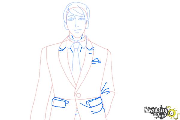 How to Draw Shuu Tsukiyama from Tokyo Ghoul - Step 7 How to Draw Shuu Tsukiyama from Tokyo Ghoul - Step 7