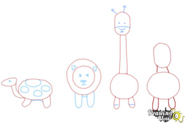 How to Draw Simple Animals - Step 10 How to Draw Simple Animals - Step 10