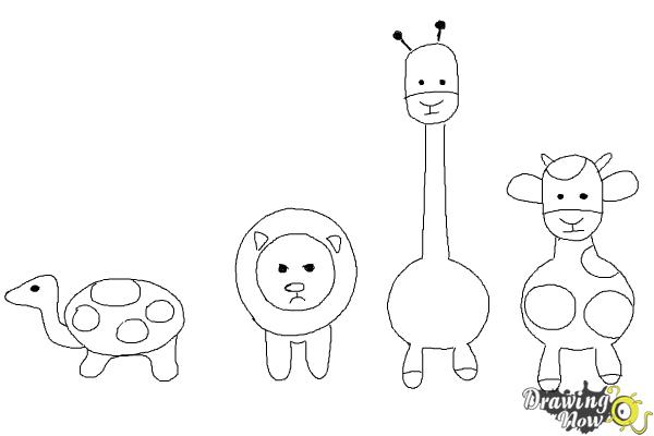 How to Draw Simple Animals - Step 13 How to Draw Simple Animals - Step 13
