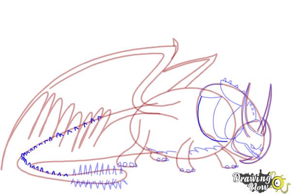 How to Draw Skullcrusher from How to Train Your Dragon 2 - Step 7 How to Draw Skullcrusher from How to Train Your Dragon 2 - Step 7