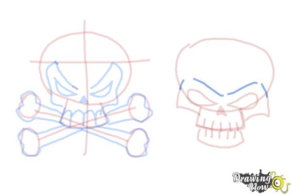 How to Draw Skulls - Step 13
