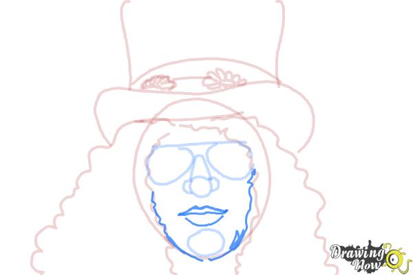 How to Draw Slash, Saul Hudson - Step 8