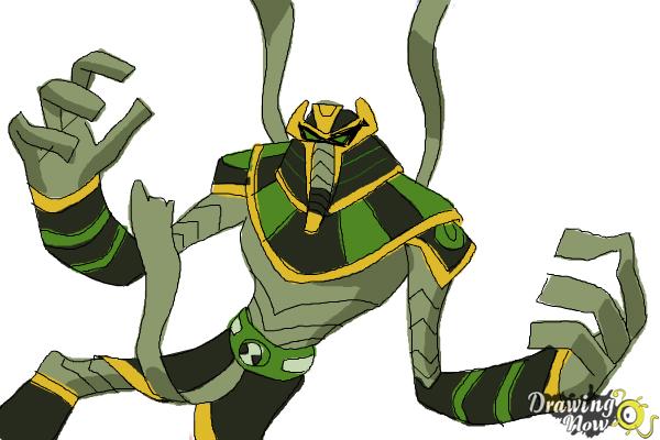 How to Draw Snare-Oh from Ben 10 Omniverse - Step 12 How to Draw Snare-Oh from Ben 10 Omniverse - Step 12