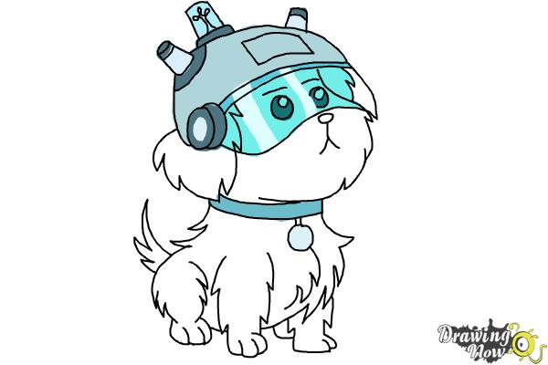 How to Draw Snowball from Rick and Morty - Step 12 How to Draw Snowball from Rick and Morty - Step 12