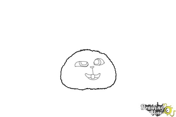 How to Draw Snowball from The Secret of Pets - Step 4 How to Draw Snowball from The Secret of Pets - Step 4