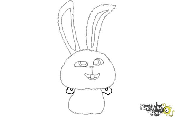 How to Draw Snowball from The Secret of Pets - Step 8 How to Draw Snowball from The Secret of Pets - Step 8