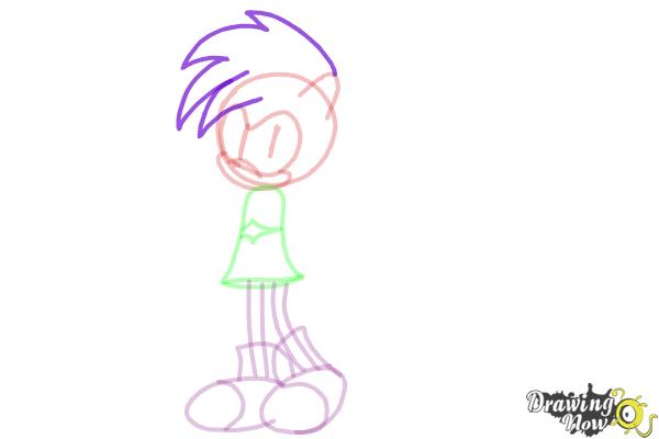 How to Draw Sonia The Hedgehog from Sonic - Step 9