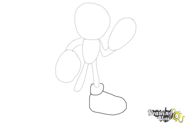 How to Draw Sonic - Knuckles the Echidna - Step 5 How to Draw Sonic - Knuckles the Echidna - Step 5