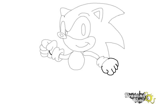 How to Draw Sonic the Hedgehog 2 - Step 10 How to Draw Sonic the Hedgehog 2 - Step 10
