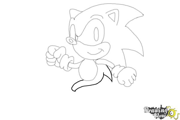 How to Draw Sonic the Hedgehog 2 - Step 11 How to Draw Sonic the Hedgehog 2 - Step 11