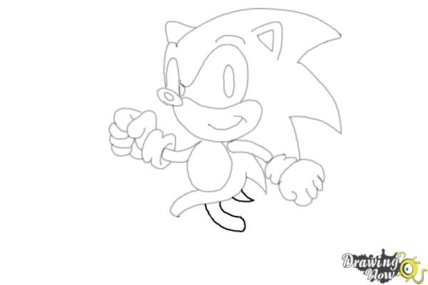 How to Draw Sonic the Hedgehog 2 - Step 12 How to Draw Sonic the Hedgehog 2 - Step 12