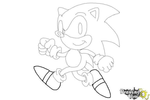 How to Draw Sonic the Hedgehog 2 - Step 14 How to Draw Sonic the Hedgehog 2 - Step 14