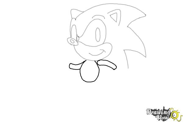 How to Draw Sonic the Hedgehog 2 - Step 7 How to Draw Sonic the Hedgehog 2 - Step 7