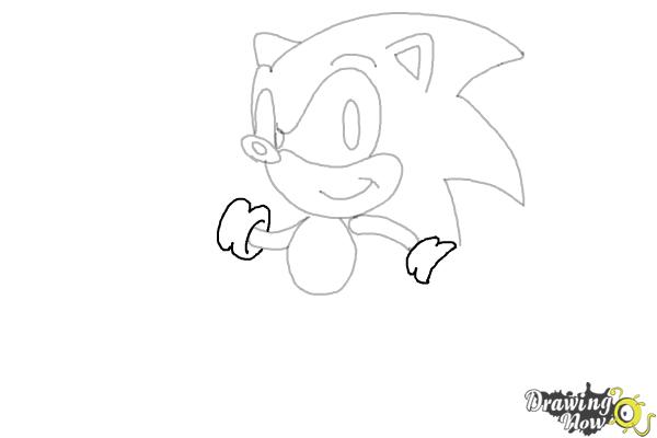 How to Draw Sonic the Hedgehog 2 - Step 8 How to Draw Sonic the Hedgehog 2 - Step 8