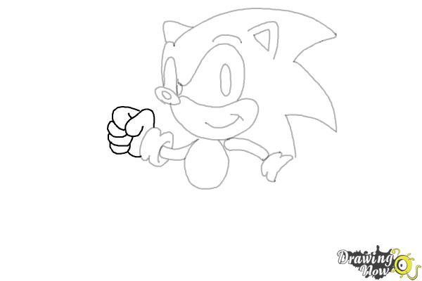 How to Draw Sonic the Hedgehog 2 - Step 9 How to Draw Sonic the Hedgehog 2 - Step 9