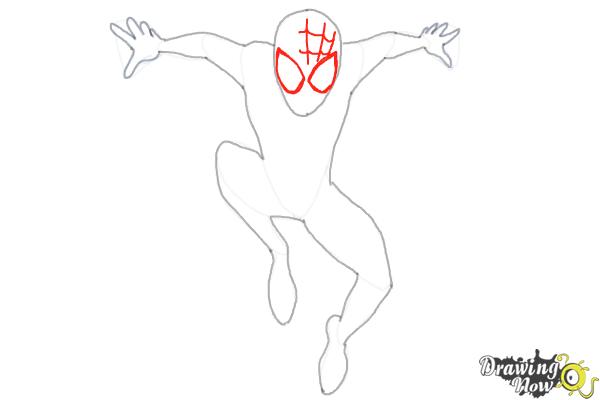 How to Draw Spider-Man: Across the Spider-Verse - Step 11 How to Draw Spider-Man: Across the Spider-Verse - Step 11