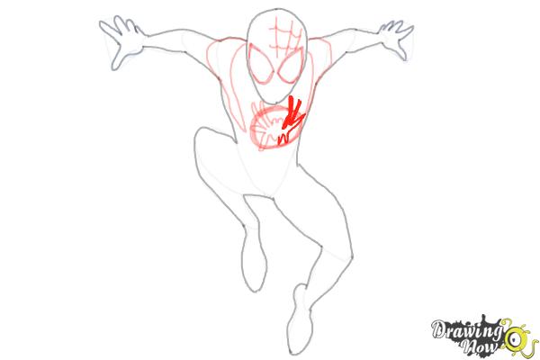 How to Draw Spider-Man: Across the Spider-Verse - Step 14 How to Draw Spider-Man: Across the Spider-Verse - Step 14