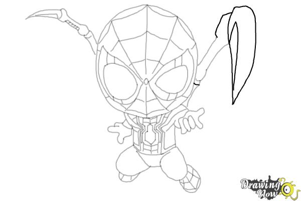 How to Draw Spider-Man: No Way Home - Step 22 How to Draw Spider-Man: No Way Home - Step 22