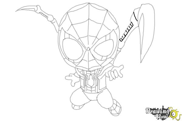 How to Draw Spider-Man: No Way Home - Step 23 How to Draw Spider-Man: No Way Home - Step 23