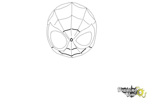 How to Draw Spider-Man: No Way Home - Step 6 How to Draw Spider-Man: No Way Home - Step 6