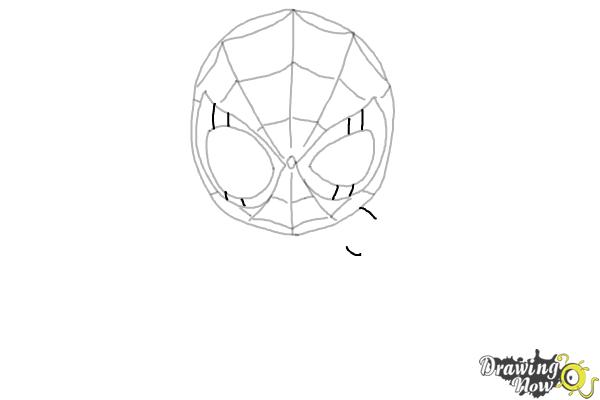How to Draw Spider-Man: No Way Home - Step 7 How to Draw Spider-Man: No Way Home - Step 7