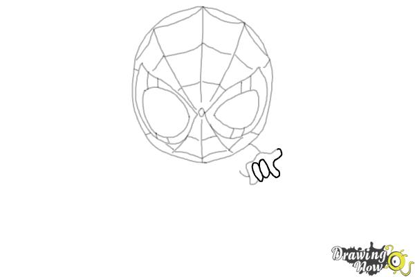 How to Draw Spider-Man: No Way Home - Step 9 How to Draw Spider-Man: No Way Home - Step 9