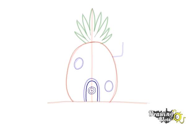 How to Draw Spongebob House - Step 7