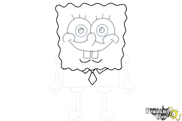 How to Draw Spongebob Squarepants - Step 10 How to Draw Spongebob Squarepants - Step 10