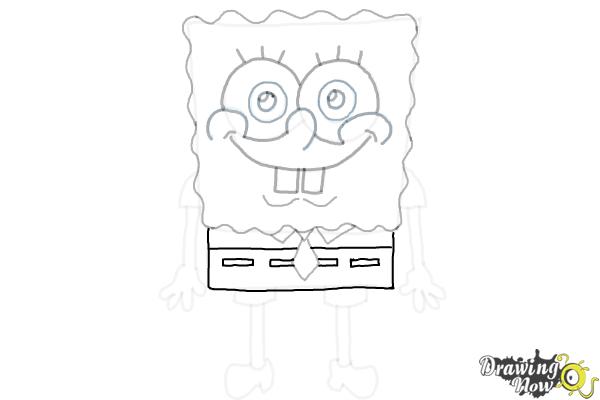 How to Draw Spongebob Squarepants - Step 11 How to Draw Spongebob Squarepants - Step 11