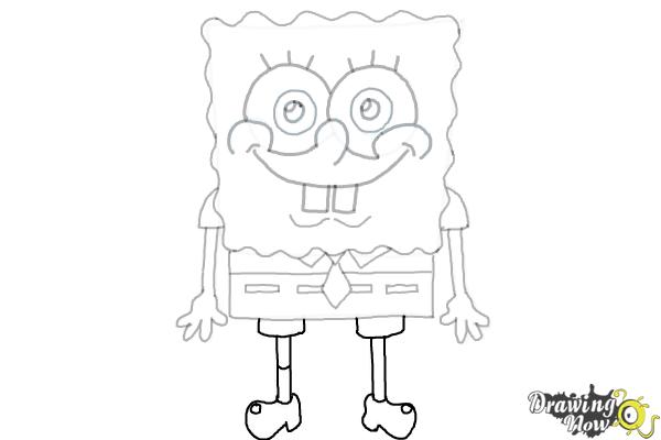 How to Draw Spongebob Squarepants - Step 13 How to Draw Spongebob Squarepants - Step 13
