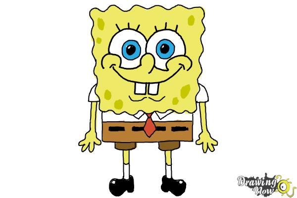 How to Draw Spongebob Squarepants - Step 14 How to Draw Spongebob Squarepants - Step 14
