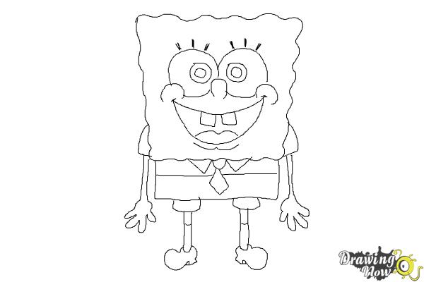 How to Draw Spongebob Squarepants - Step 10 How to Draw Spongebob Squarepants - Step 10