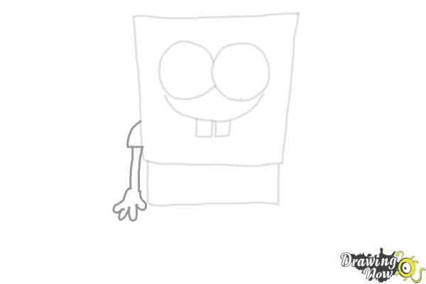 How to Draw Spongebob Squarepants - Step 4 How to Draw Spongebob Squarepants - Step 4