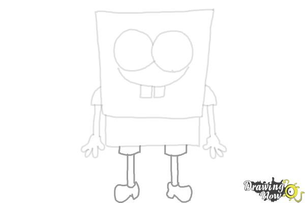How to Draw Spongebob Squarepants - Step 6 How to Draw Spongebob Squarepants - Step 6