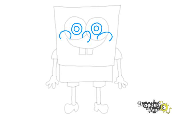 How to Draw Spongebob Squarepants - Step 7 How to Draw Spongebob Squarepants - Step 7