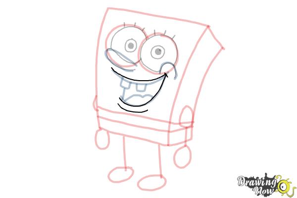 How to Draw Spongebob Step by Step - Step 14 How to Draw Spongebob Step by Step - Step 14