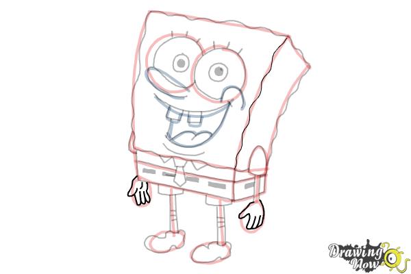 How to Draw Spongebob Step by Step - Step 21 How to Draw Spongebob Step by Step - Step 21