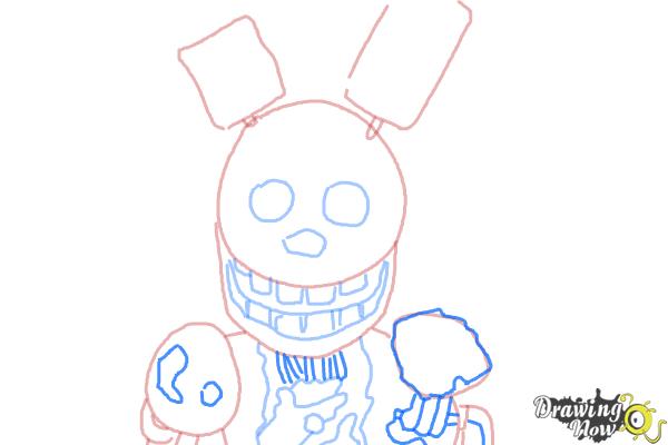 How to Draw Springtrap from Five Nights at Freddy's 3 - Step 7