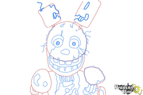 How to Draw Springtrap from Five Nights at Freddy's 3 - Step 9