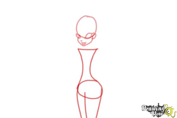 How to Draw Stella, Fairy Of The Shining Sun from Winx - Step 3 How to Draw Stella, Fairy Of The Shining Sun from Winx - Step 3