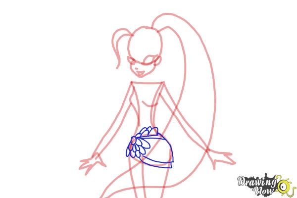 How to Draw Stella, Fairy Of The Shining Sun from Winx - Step 6 How to Draw Stella, Fairy Of The Shining Sun from Winx - Step 6