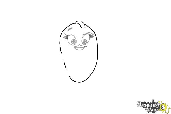 How to Draw Stella from The Angry Birds Movie - Step 4 How to Draw Stella from The Angry Birds Movie - Step 4