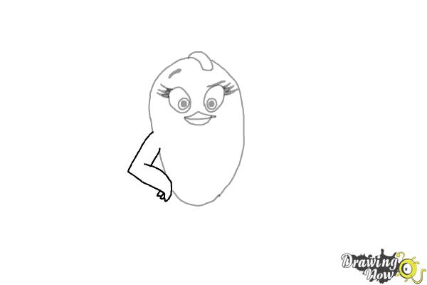 How to Draw Stella from The Angry Birds Movie - Step 5 How to Draw Stella from The Angry Birds Movie - Step 5