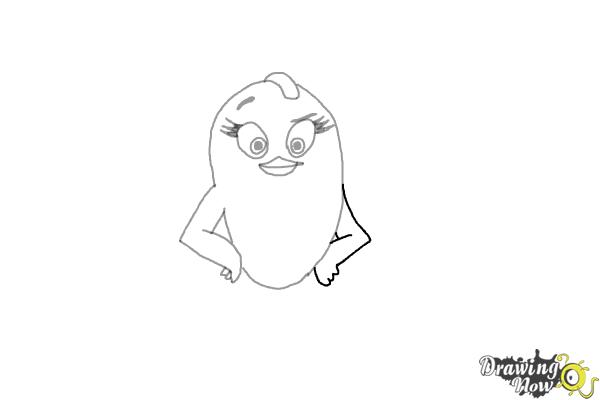 How to Draw Stella from The Angry Birds Movie - Step 6 How to Draw Stella from The Angry Birds Movie - Step 6