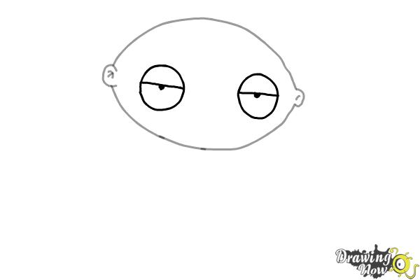 How to Draw Stewie Griffin - Step 3 How to Draw Stewie Griffin - Step 3