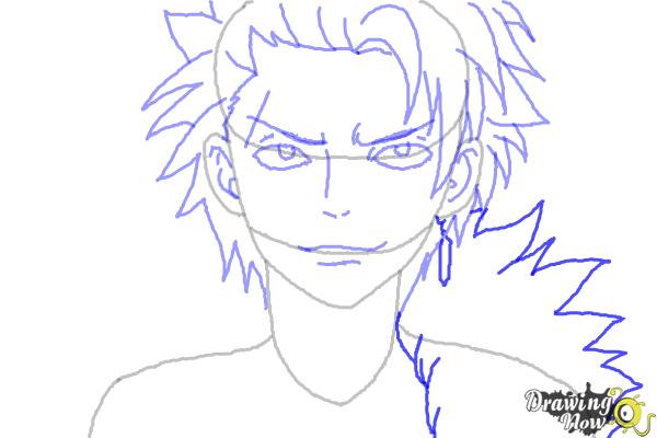 How to Draw Sting Eucliffe from Fairy Tail - Step 8