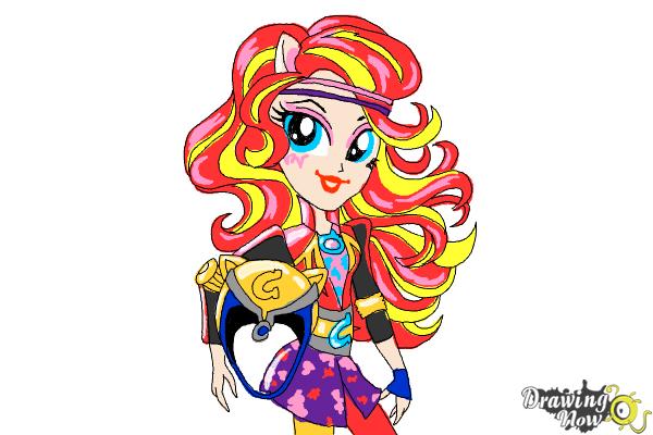 How to draw Sunset Shimmer from My Little Pony Equestria Girls Friendship Games - Step 11 How to draw Sunset Shimmer from My Little Pony Equestria Girls Friendship Games - Step 11