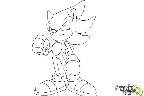How to Draw Super Sonic - Step 11 How to Draw Super Sonic - Step 11