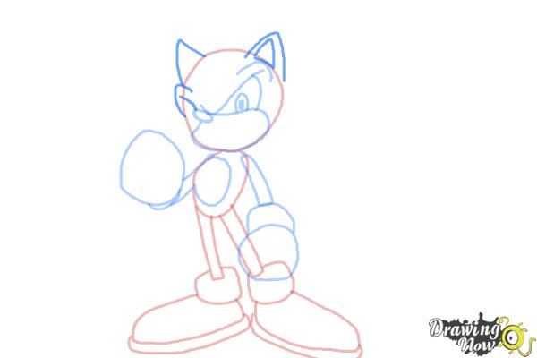 How to Draw Super Sonic - Step 8 How to Draw Super Sonic - Step 8